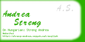 andrea streng business card